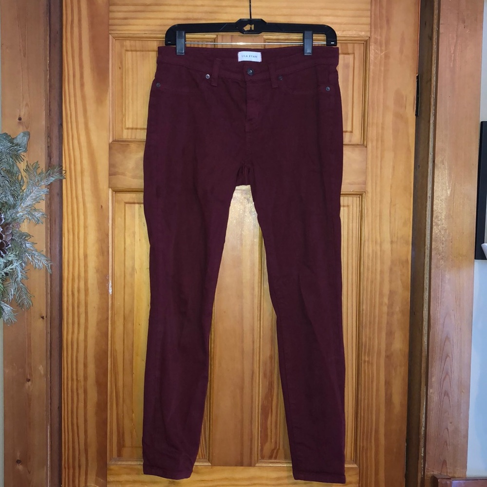 Maroon stretchy legging skinny  jeans